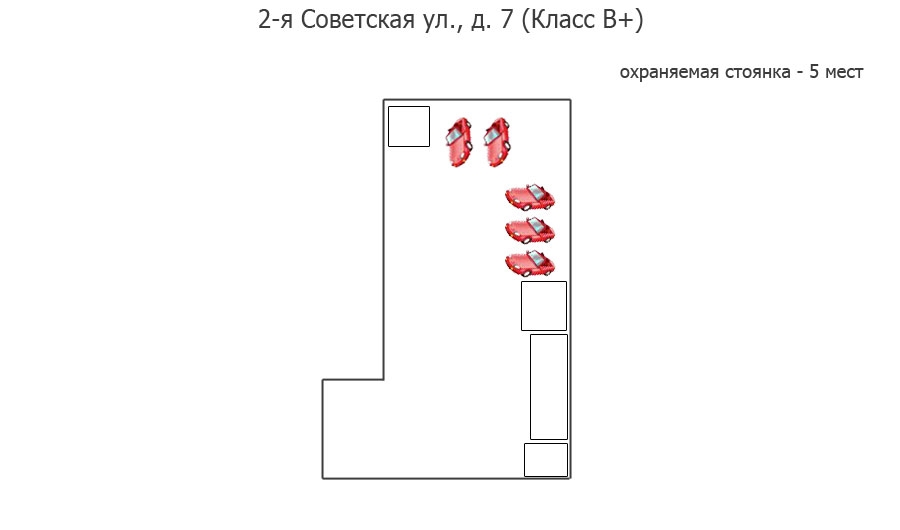 план парковки бизнес-центра по адресу 2-я Советская ул., д. 7