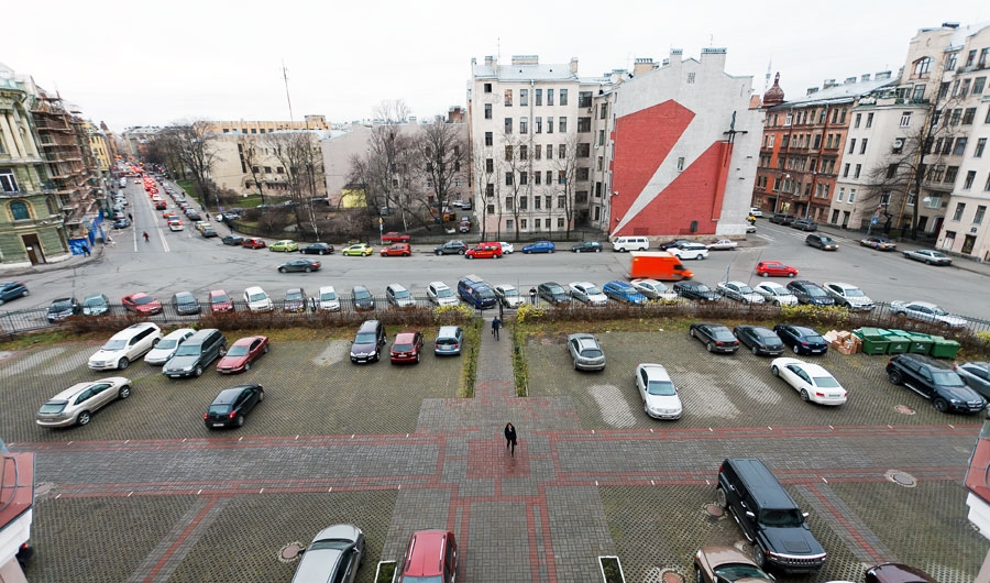 парковка бизнес-центра по адресу Кропоткина ул., д. 1И